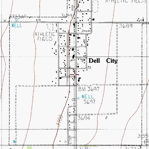 Topographic Map of Hudspeth County Deputy Sheriff's Office, TX