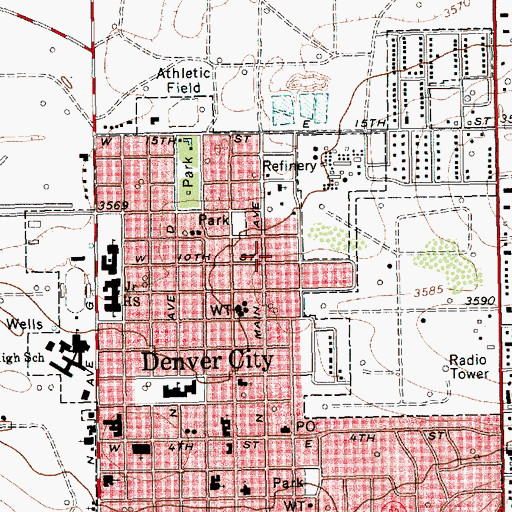 Topographic Map of Yoakum County Sheriff's Office Substation, TX