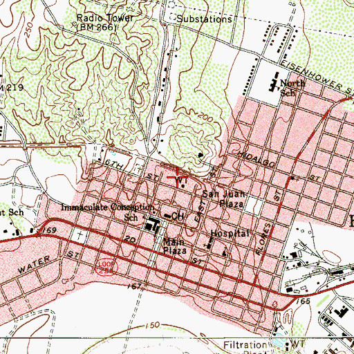 Topographic Map of Starr County Sheriff's Office, TX