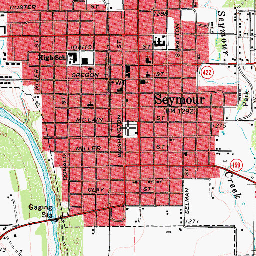 Topographic Map of Baylor County Sheriff's Office, TX