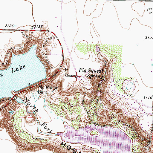 Topographic Map of Ransom Canyon Police Department, TX