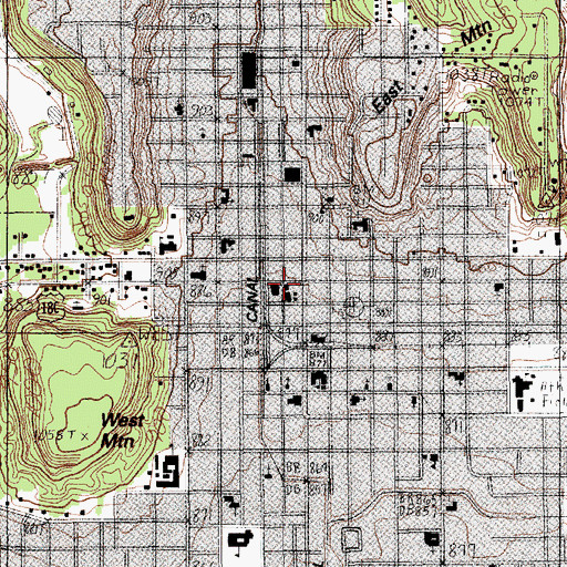 Topographic Map of Mineral Wells Police Department, TX
