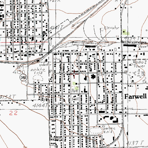 Topographic Map of Parmer County Sheriff's Office, TX
