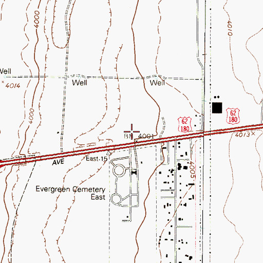 Topographic Map of El Paso County Sheriff's Office Montana Patrol Station, TX