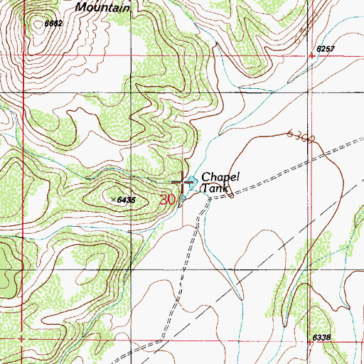 Topographic Map of Chapel Tank, AZ