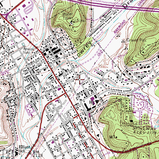 Topographic Map of Sonora Police Department, TX