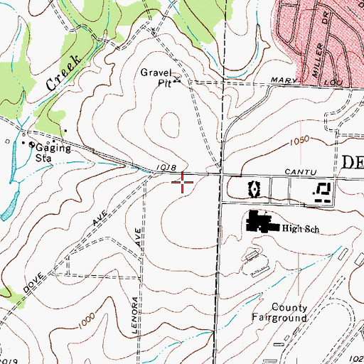 Topographic Map of San Felipe Del Rio Consolidated Independent School District Security / Police Department, TX