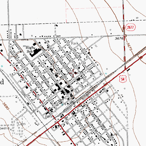 Topographic Map of Sherman County Sheriff's Office, TX