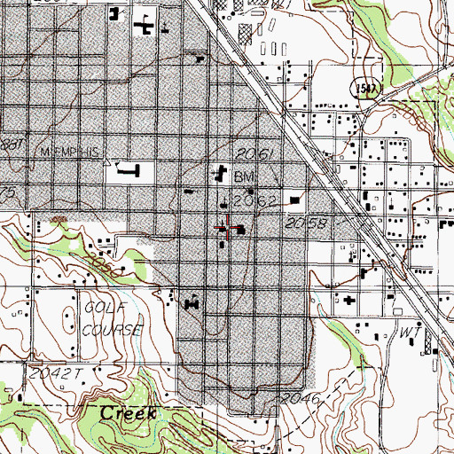 Topographic Map of Memphis Police Department, TX