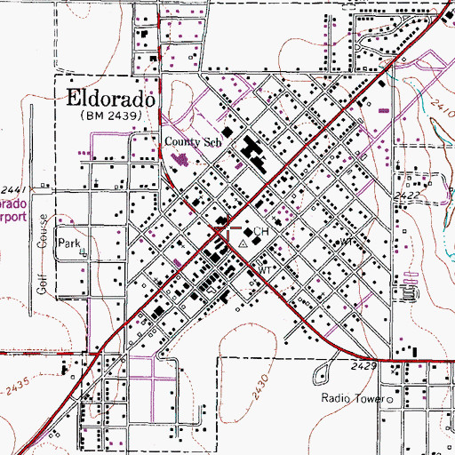Topographic Map of Schleicher County Sheriff's Office, TX