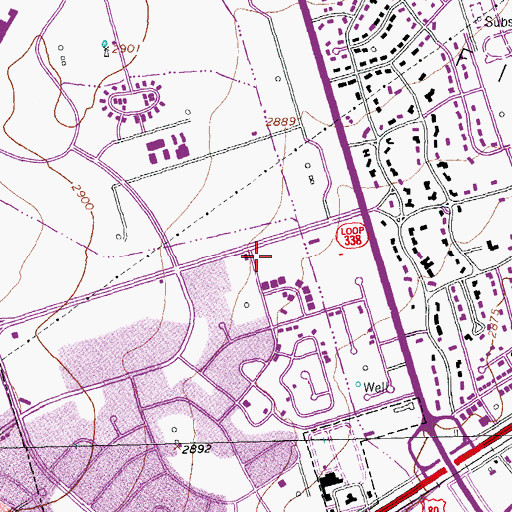 Topographic Map of West Texas Narcotic Task Force, TX