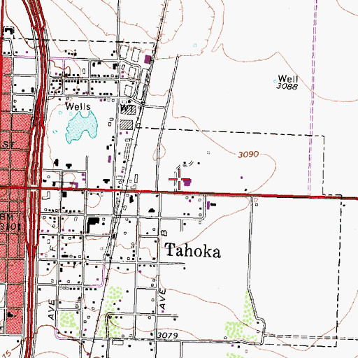 Topographic Map of Lynn County Sheriff's Office, TX