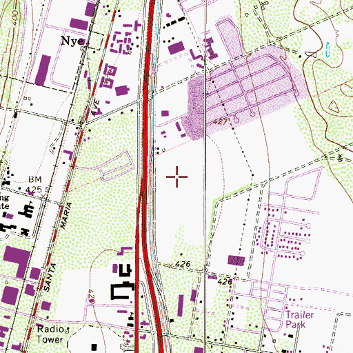Topographic Map of Laredo Police Substation Beat 18, TX