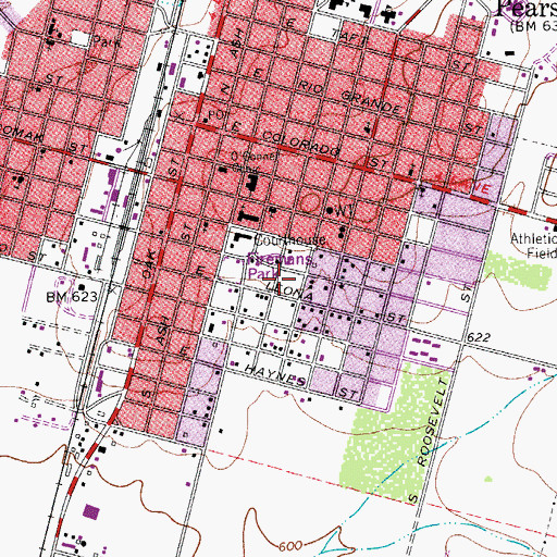 Topographic Map of Frio County Sheriff's Office, TX