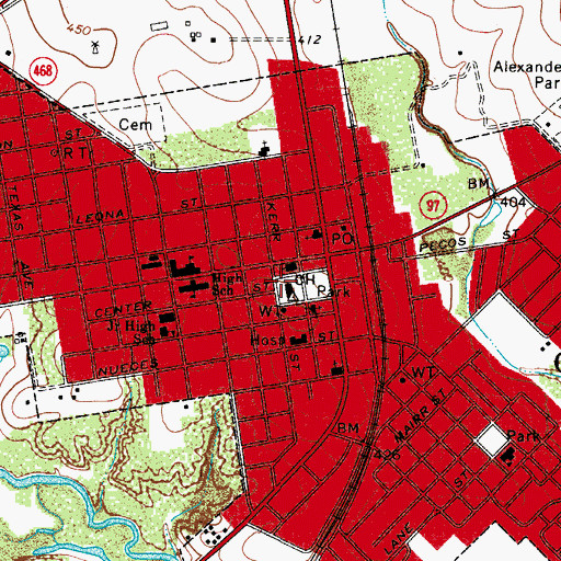 Topographic Map of La Salle County Constable's Office Precinct 2, TX