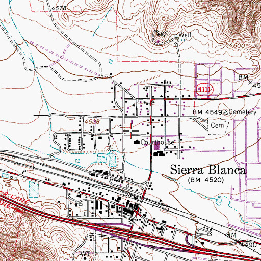 Topographic Map of Hudspeth County Sheriff's Office, TX