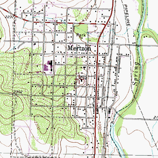 Topographic Map of Irion County Sheriff's Office, TX