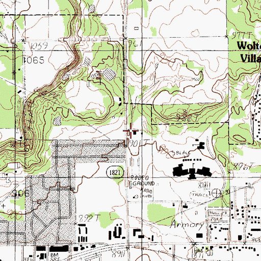 Topographic Map of Palo Pinto County Sheriff's Posse Volunteer County Sheriff's Office, TX