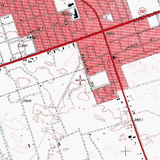 Topographic Map of Winkler County Sheriff's Office, TX