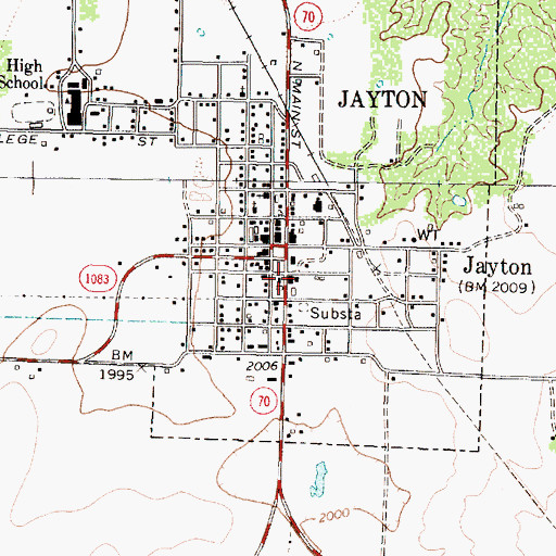 Topographic Map of Kent County Sheriff's Office, TX