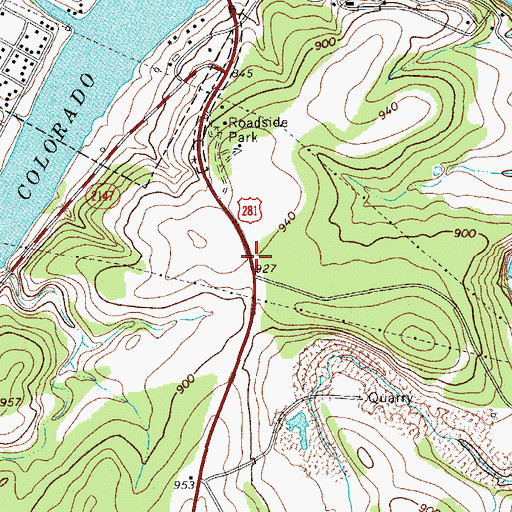 Topographic Map of Burnet County Constable's Office Precinct 4, TX