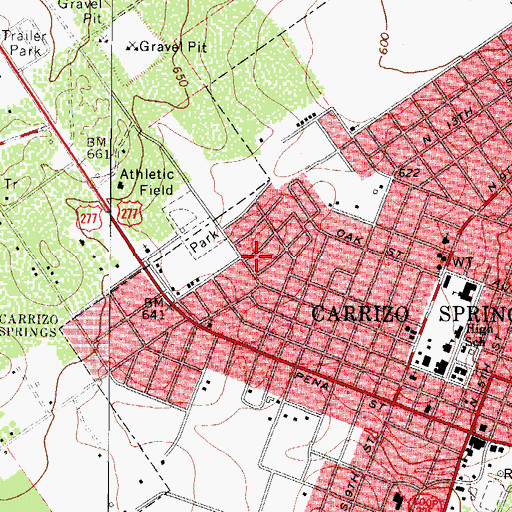 Topographic Map of Dimmit County Constable's Office Precinct 2, TX