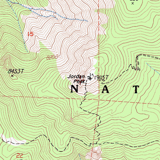 Topographic Map of Jordan Peak Lookout, CA