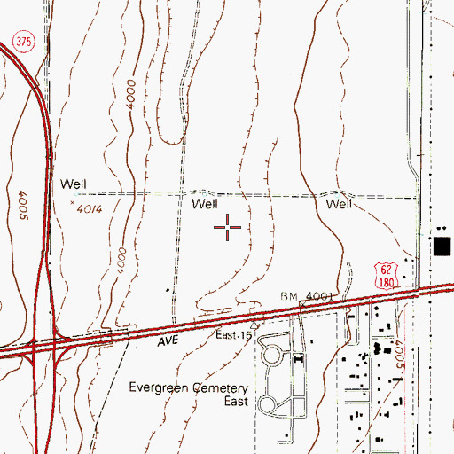 Topographic Map of El Paso County Sheriff's Office Headquarters, TX