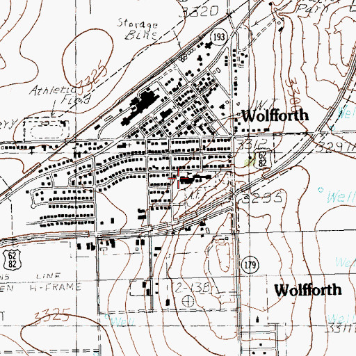 Topographic Map of Frenship Independent School District Police Department, TX
