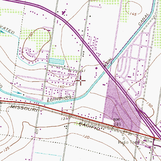 Topographic Map of Hidalgo County Constable's Office Precinct 3, TX