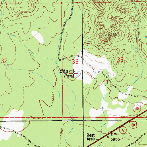 Topographic Map of Charco Tank, AZ