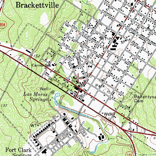 Topographic Map of Kinney County Constable's Office, TX