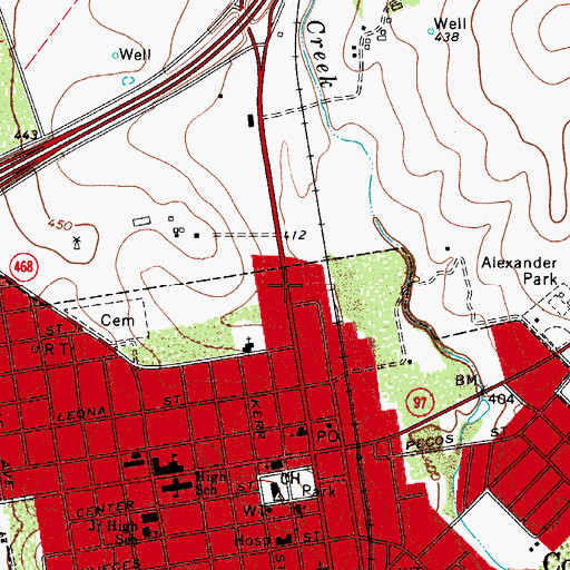 Topographic Map of La Salle County Constable's Office Precinct 1, TX