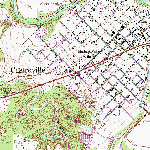 Topographic Map of Medina County Constable's Office Precinct 2, TX