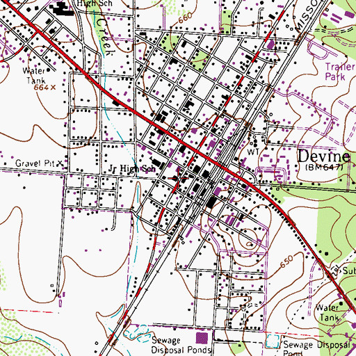 Topographic Map of Medina County Constable's Office Precinct 4, TX