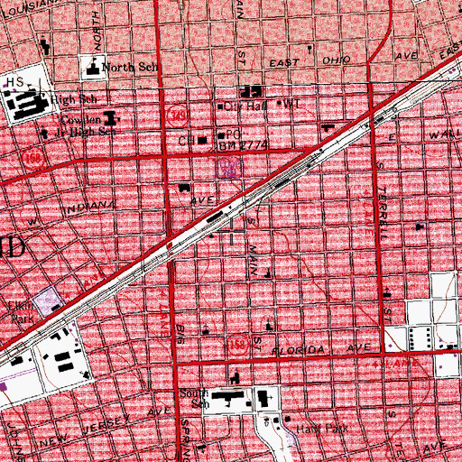Topographic Map of Midland County Constable's Office Precinct 1, TX