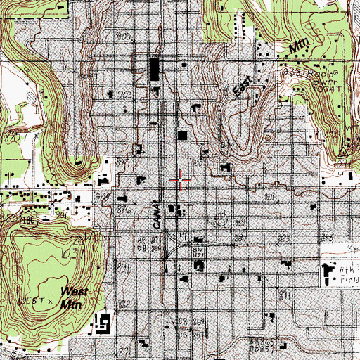 Topographic Map of Palo Pinto County Constable's Office Precinct 5, TX