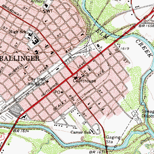 Topographic Map of Runnels County Constable's Office Precinct 1, TX