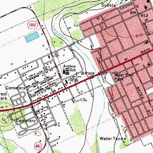 Topographic Map of Uvalde Police Department, TX