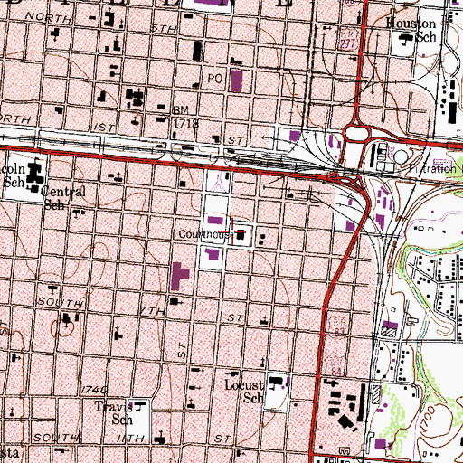Topographic Map of Taylor County Constable's Office Precinct 1, TX