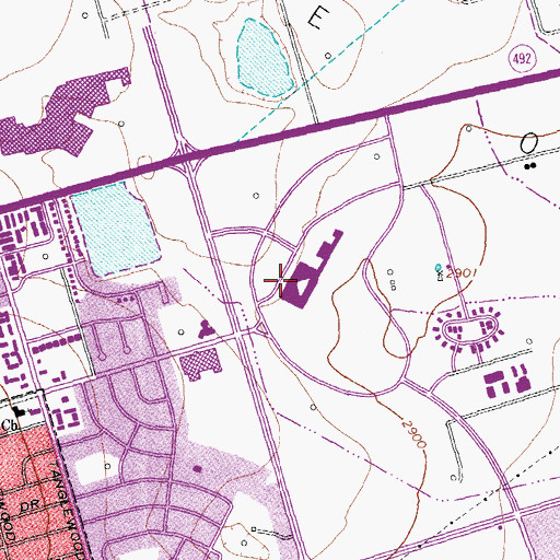 Topographic Map of University of Texas of the Permian Basin Police Department, TX