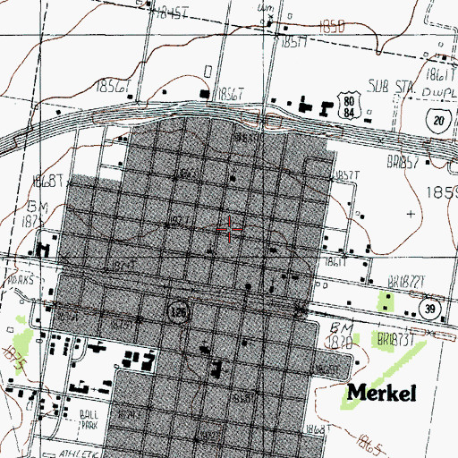 Topographic Map of Taylor County Constable Office Precinct 2, TX