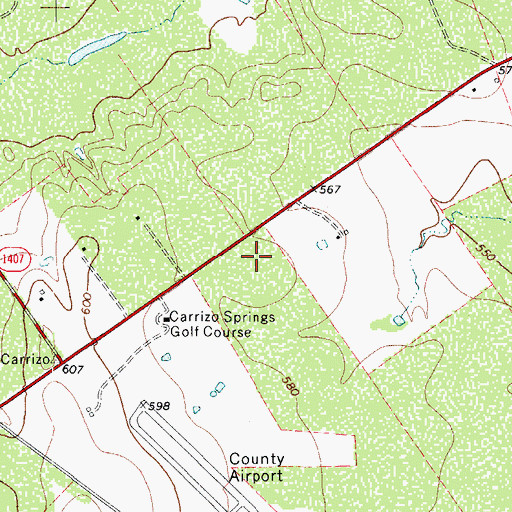 Topographic Map of United States Border Patrol Station, TX
