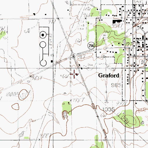 Topographic Map of Palo Pinto County Constable's Office Precinct 2, TX