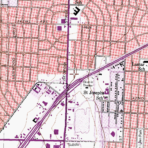 Topographic Map of Texas Highway Patrol Office, TX