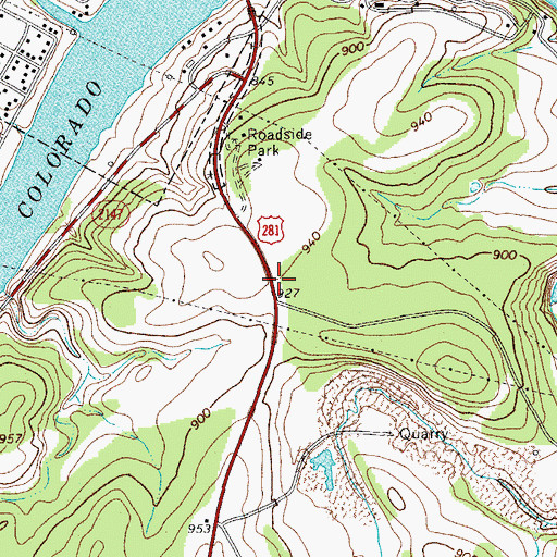 Topographic Map of Burnet County Constable's Office Precinct 3, TX