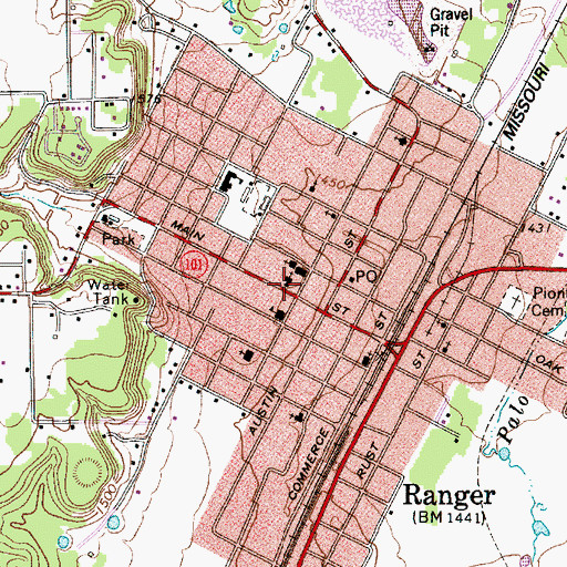 Topographic Map of Eastland County Constable's Office Precinct 2, TX