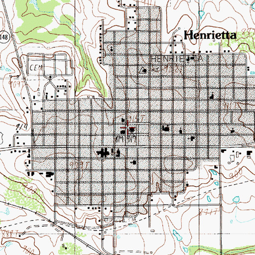 Topographic Map of Clay County Constable's Office, TX