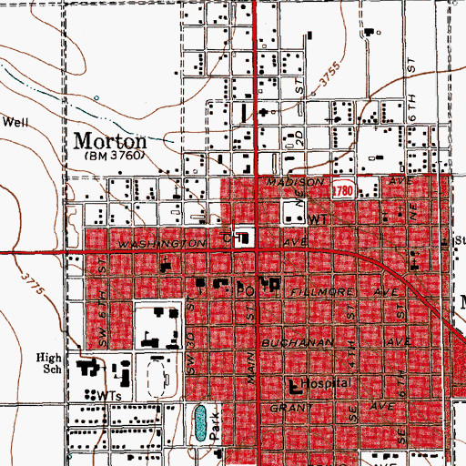 Topographic Map of Cochran County Constable's Office, TX