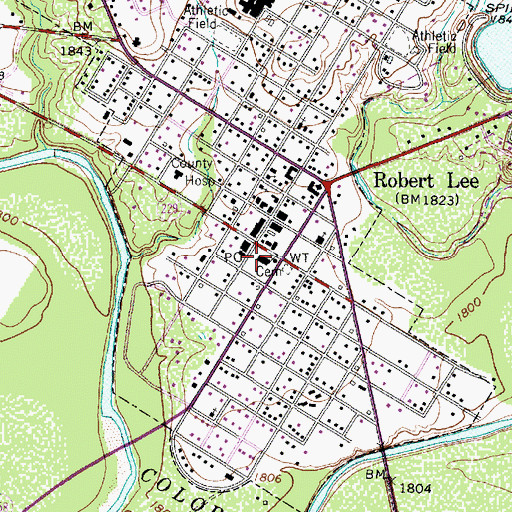 Topographic Map of Coke County Constable's Office Precinct 1, TX